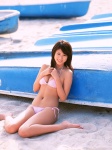 barefoot beach bikini cleavage kosaka_yuka side-tie_bikini splash_girl swimsuit rating:Safe score:1 user:nil!