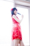 amami_haruka cosplay fan hair_ribbons idolmaster qipao shino_kei the_kei_m@ster rating:Safe score:0 user:nil!