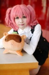blouse cosplay inu_boku_secret_service jumper kazuki_(ii) kneehighs pink_hair plushie roromiya_karuta twintails rating:Safe score:0 user:pixymisa