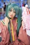 aqua_hair blouse cosplay hatsune_miku military_uniform nakko pleated_skirt skirt twintails vocaloid rating:Safe score:0 user:pixymisa