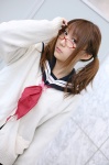 air_gear cosplay glasses looking_over_glasses noyamano_ringo romio school_uniform sweater twintails rating:Safe score:0 user:Log