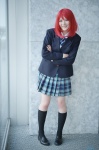blazer blouse cosplay kneesocks love_live!_school_idol_project misaki nishikino_maki pleated_skirt red_hair school_uniform skirt rating:Safe score:1 user:nil!