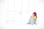 cosplay free! matsuoka_gou nagiru ponytail red_hair skirt tank_top tshirt rating:Safe score:2 user:nil!