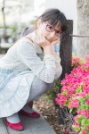blouse glasses koyomi shoulder_bag skirt thighhighs rating:Safe score:0 user:pixymisa