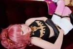 anya_alstreim boots code_geass cosplay croptop garters hairband pink_hair tatsuki thighhighs rating:Safe score:2 user:nil!