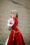 blonde_hair braid cosplay dress fate/series fate/stay_night kamui_arisa red_moon saber rating:Safe score:0 user:nil!