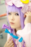 cap cosplay dress hairbows open_robe patchouli_knowledge purple_hair shirakawa_minoru touhou rating:Safe score:1 user:pixymisa