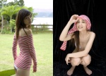 beautiful_life bikini long_sleeve_tshirt rola_chen striped swimsuit rating:Safe score:1 user:nil!