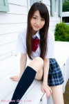 blouse bookbag kneesocks pleated_skirt sakurai_yurino school_uniform skirt rating:Safe score:2 user:nil!