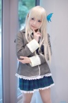 asae_ayato blazer blonde_hair blouse boku_wa_tomodachi_ga_sukunai cosplay kashiwazaki_sena pleated_skirt school_uniform skirt rating:Safe score:5 user:nil!