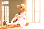 bakemonogatari blonde_hair cosplay dress nisemonogatari oshino_shinobu straw_hat suu rating:Safe score:5 user:pixymisa