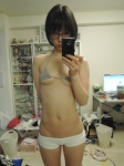 bikini_top camera cleavage glasses iiniku_ushijima self-shot shorts swimsuit underboob rating:Safe score:21 user:nil!