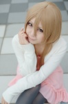 blonde_hair cardigan cosplay dress kazuha pantyhose tagme_character tagme_series rating:Safe score:1 user:nil!