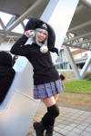 amaguri_irufu ball cosplay headdress mayura nanika_wiz_mayura pleated_skirt silver_hair skirt sweater thighhighs zettai_ryouiki rating:Safe score:0 user:pixymisa