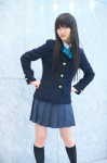 akiyama_mio blazer blouse cosplay kneesocks k-on! kuuya pleated_skirt school_uniform skirt rating:Safe score:0 user:nil!