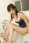 bathroom bathtub cleavage kawamoto_yuka misty_162 one-piece_swimsuit swimsuit rating:Safe score:1 user:nil!