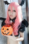 choco cosplay croptop head_wings inu_boku_secret_service pink_hair pumpkin roromiya_karuta rating:Safe score:0 user:pixymisa