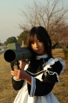 apron bazooka cosplay dress gun maid tagme_model weapon rating:Safe score:1 user:msgundam2