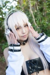 blonde_hair choker cosplay headphones jacket miyuki_(iii) nitro_super_sonic pink_eyes super_soniko tubetop rating:Safe score:0 user:pixymisa