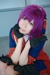 akb48 akb∞48 blouse blue_eyes cosplay gloves hairbow jacket maeda_atsuko_(cosplay) mashiro pantyhose purple_hair sheer_legwear tie tiered_skirt rating:Safe score:0 user:pixymisa