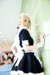 apron blonde_hair carnival_phantasm choker cosplay fate/series fate/stay_night hairband maid maid_uniform saber sasa rating:Safe score:0 user:pixymisa