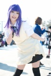 apron asakura_tiyo blouse cosplay purple_hair ribbon_tie skirt thighhighs working!! yamada_aoi zettai_ryouiki rating:Safe score:0 user:pixymisa