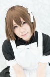 apron bowtie cosplay dress hairband hirasawa_yui k-on! pink_eyes sasa rating:Safe score:0 user:pixymisa