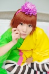 cosplay hairband kanoko nagatsuki pop'n_music red_hair striped thighhighs yukata zettai_ryouiki rating:Safe score:0 user:nil!