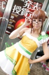 ahoge akizuki_ritsuko boots cosplay dress glasses hizuki_yuuki idolmaster rating:Safe score:0 user:nil!