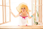 bakemonogatari blonde_hair cosplay dress nisemonogatari oshino_shinobu straw_hat suu rating:Safe score:1 user:pixymisa