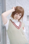 blouse cosplay meibi misaka_mikoto school_uniform sweater_vest to_aru_kagaku_no_railgun rating:Safe score:0 user:nil!