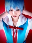 ayanami_rei blouse blue_hair cosplay jumper neon_genesis_evangelion rinami rating:Safe score:0 user:nil!