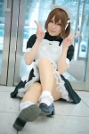 ankle_socks apron bowtie cosplay dress hairband hirasawa_yui k-on! pantyhose petticoat pink_eyes sasa sheer_legwear rating:Safe score:1 user:pixymisa