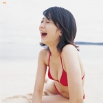 akiyama_nana beach bikini cleavage side-tie_bikini swimsuit rating:Safe score:0 user:nil!