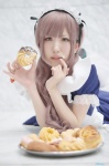 apron cosplay donut dress hairband maid maid_uniform original pasties tsun twintails rating:Safe score:0 user:nil!