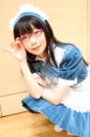 apron candy_fruit_optical cosplay glasses maid maid_uniform noichigo_milk thighhighs rating:Safe score:1 user:Log