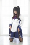 apron black_legwear chocoball chokomania_3 cosplay dress dress_lift glasses hairband maid maid_uniform pantyhose suzumiya_haruhi_no_yuuutsu waitress rating:Safe score:1 user:nil!