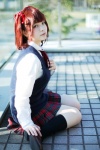 amami_haruka blouse cosplay hair_ribbons hana_(iii) idolmaster kneesocks pleated_skirt ribbon_tie skirt sweater rating:Safe score:0 user:pixymisa