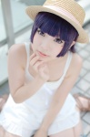 asae_ayato cosplay dress gokou_ruri ore_no_imouto_ga_konna_ni_kawaii_wake_ga_nai purple_eyes purple_hair straw_hat rating:Safe score:0 user:nil!