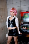 blouse choker cleavage cosplay croptop miniskirt pachi-slot_sengen_rio_de_carnival pink_hair rio_rollins_tachibana skirt tachibana_minami vest rating:Safe score:0 user:nil!