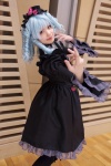 aqua_hair bonnet bow cosplay dress flowers forest kaieda_kae kuroi_alice pantyhose rating:Safe score:0 user:pixymisa