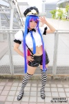 blouse cosplay miruru multi-colored_hair pantyhose panty_&_stocking_with_garterbelt police_hat shorts stocking_(psg) suspenders thighhighs rating:Safe score:2 user:nil!