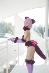 animal_ears bikini bow_tie cat_ears cosplay dangerous_beast do_sukebe_reisou elbow_gloves fate/grand_order gloves mash_kyrielight mike muffler pink_hair swimsuit tail thighhighs rating:Safe score:1 user:nil!