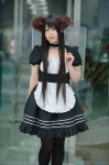 animal_ears apron choker cosplay dog_ears dress hairband maid maid_uniform narihara_riku original tail thighhighs rating:Safe score:0 user:nil!