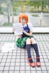 blouse cosplay kaieda_kae kneesocks nanami_haruka_(uta_no_prince-sama) orange_hair pleated_skirt school_uniform skirt uta_no_prince-sama vest rating:Safe score:0 user:nil!