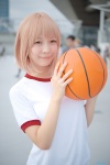 blonde_hair cosplay gym_uniform kashii_airi mau ro-kyu-bu! tshirt rating:Safe score:0 user:nil!