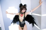 cleavage cosplay hairbow leotard mike reiuji_utsuho touhou wings rating:Safe score:2 user:nil!