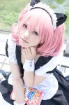 animal_ears apron cat_ears choker cosplay cuffs hairband harumiya_yun inu_boku_secret_service maid maid_uniform pink_hair roromiya_karuta rating:Safe score:0 user:pixymisa