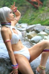 bikini capcom_gal cleavage cosplay elena igarashi_nao street_fighter swimsuit white_hair rating:Safe score:2 user:nil!