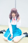 aomi_isara blouse cosplay hiokichi jumper koi_to_senkyo_to_chocolate purple_hair school_uniform socks twintails rating:Safe score:2 user:nil!